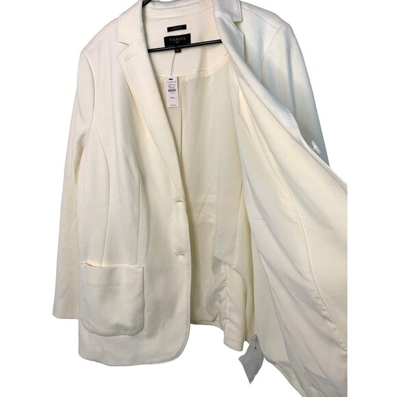Talbots Aberdeen Women's Plus Size Blazer Jacket 18W White 7366 NWT $179 Pockets - Picture 5 of 10